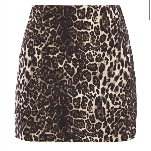 Alice + Olivia Dresses & Skirts - Alice + Olivia Leopard Print Mini Skirt in Brown and Cream